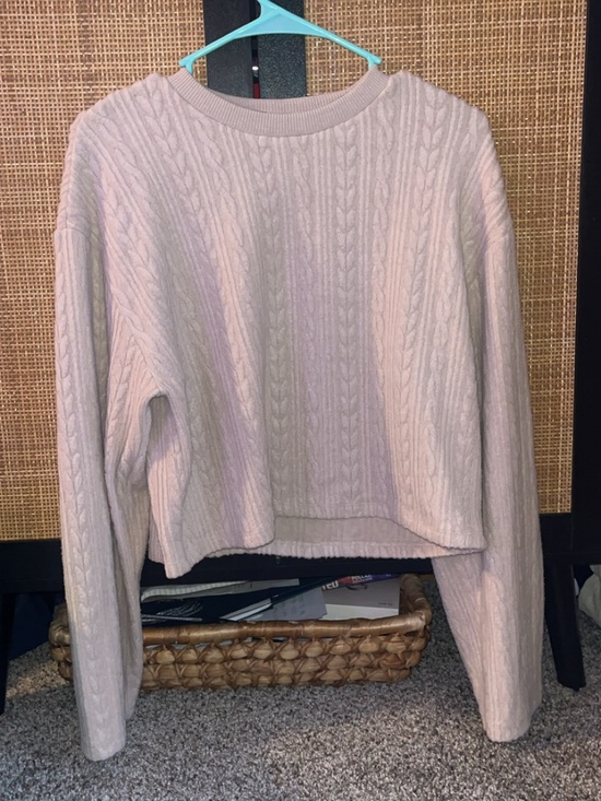 Zara Sweaters - Cozy Cable-Knit Pattern Women's Sweater - Cream
